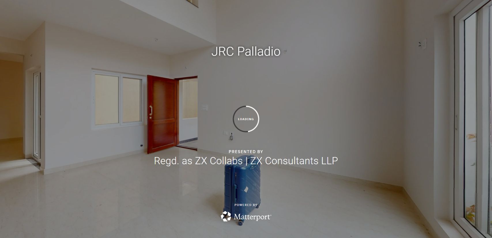 Matterport floor-plan view for the JRC Palladio residential project record in Bengaluru